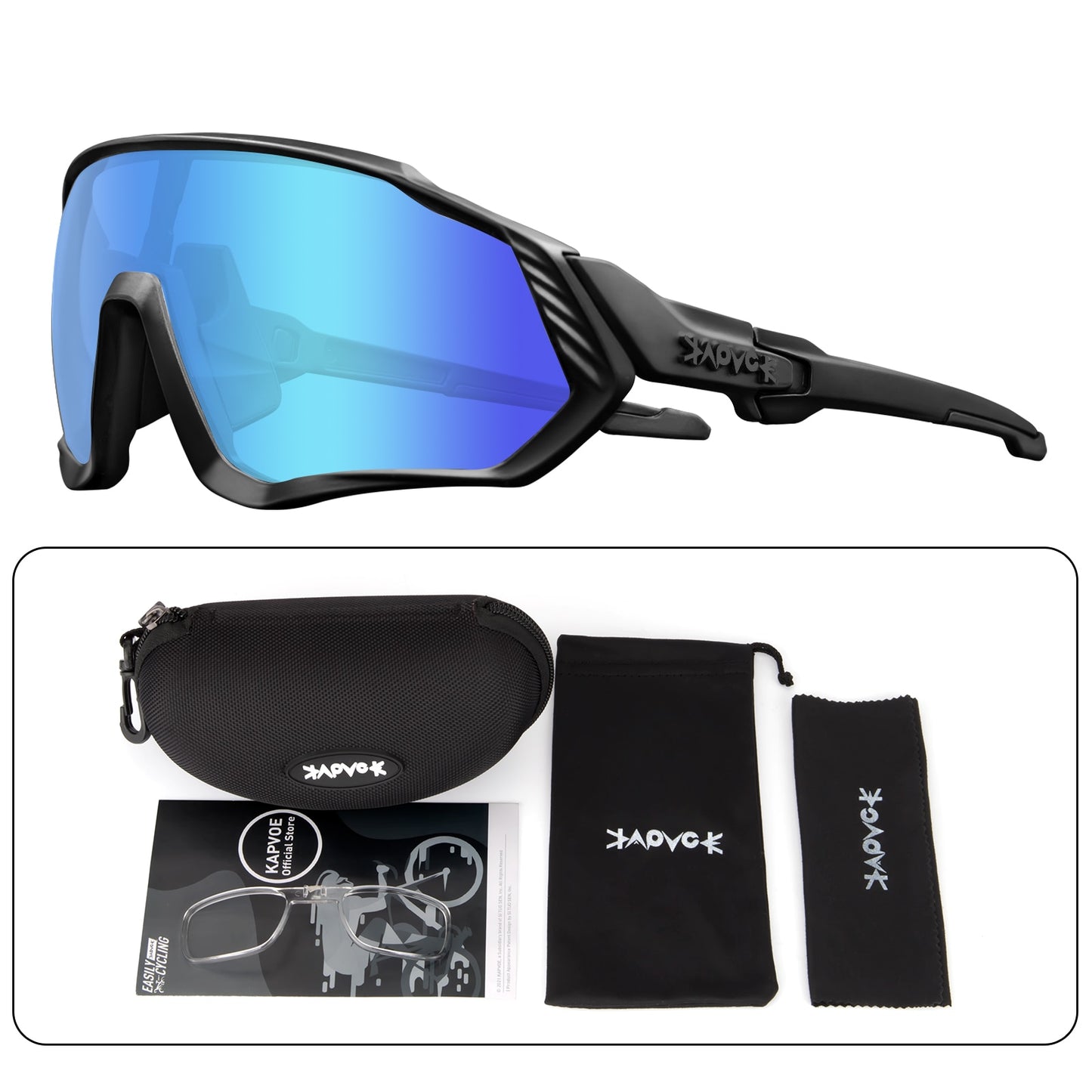 KAPVOE Sports Men Sunglasses Road Cycling Glasses Mountain Bike Bicycle Riding Protection Goggles Eyewear