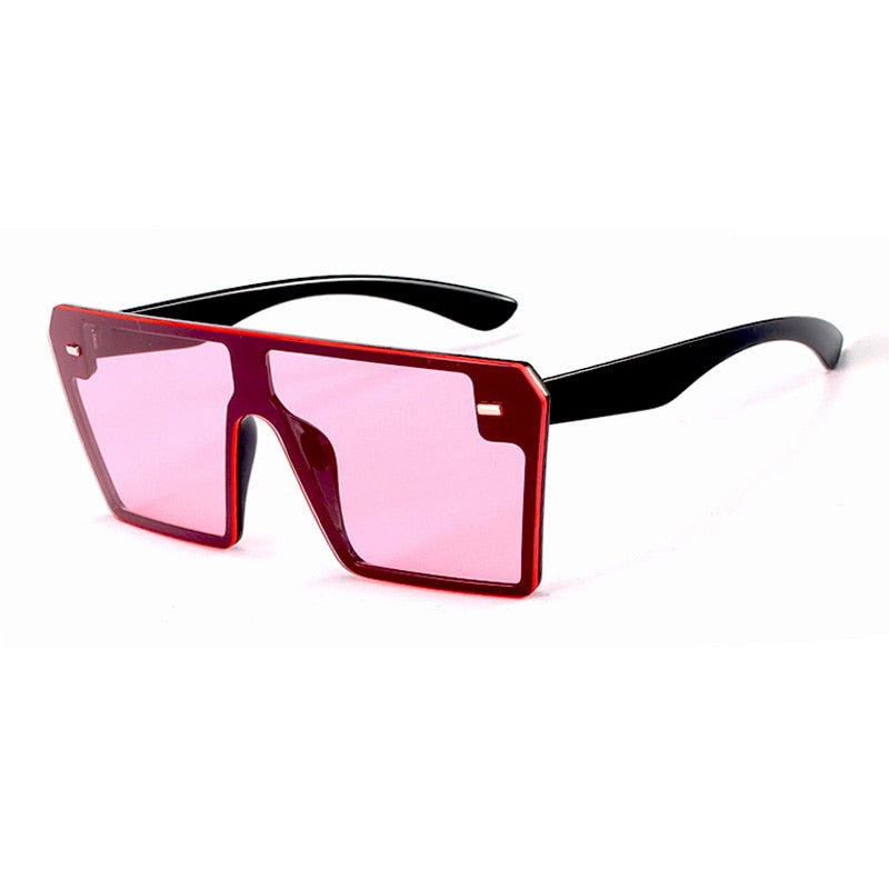 SHAUNA Oversize Square Sunglasses Women Fashion Flat Top Gradient Glasses Men