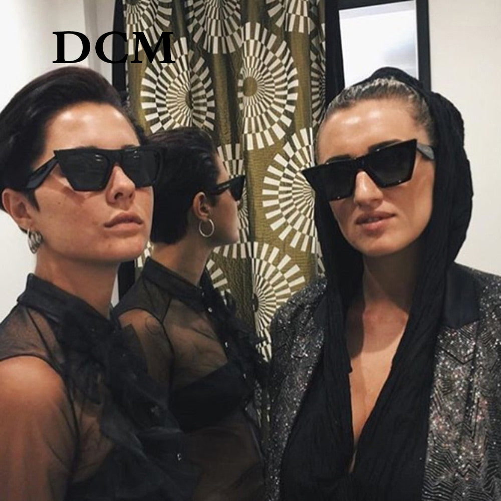 DCM New Oversized Sunglasses Women Men Sun Glasses Famale Retro Square Sun Glasses UV400