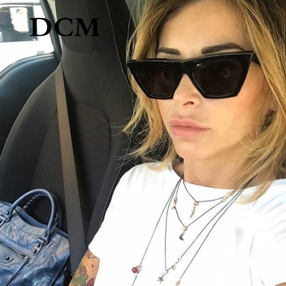 DCM New Oversized Sunglasses Women Men Sun Glasses Famale Retro Square Sun Glasses UV400