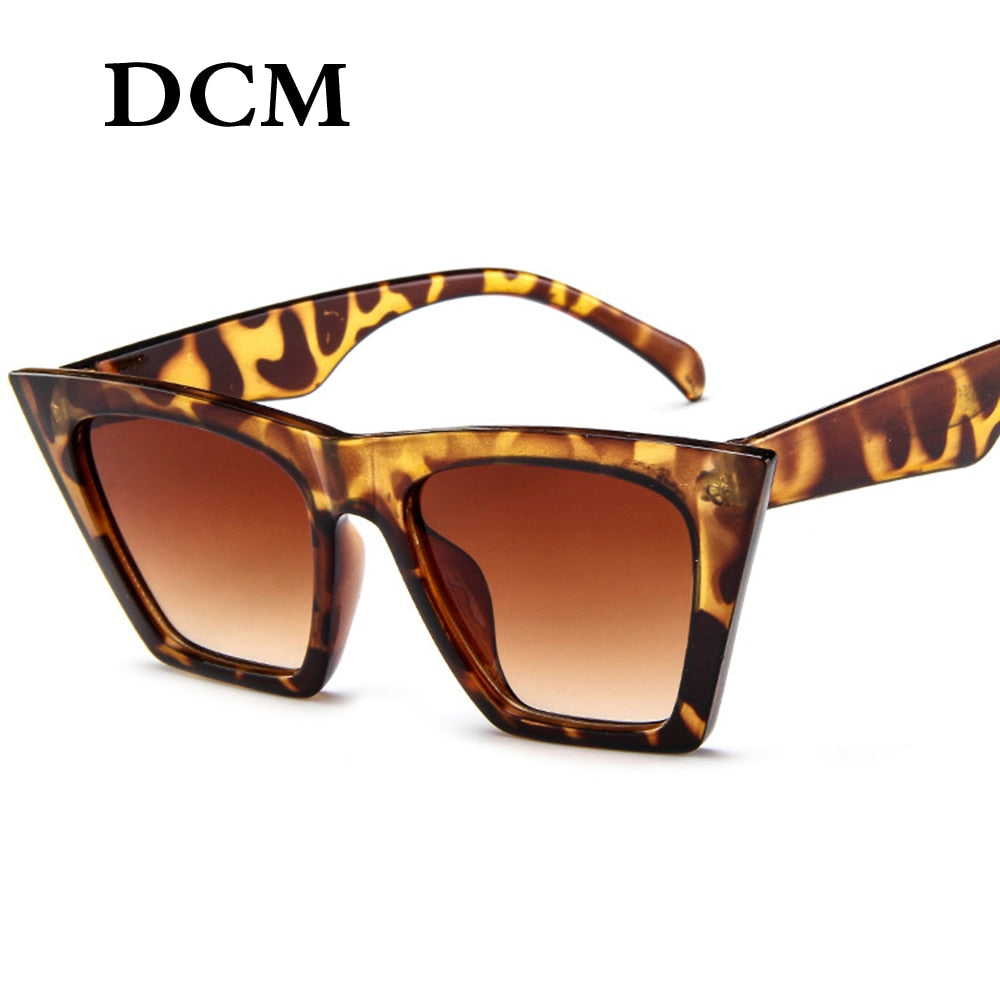 DCM New Oversized Sunglasses Women Men Sun Glasses Famale Retro Square Sun Glasses UV400