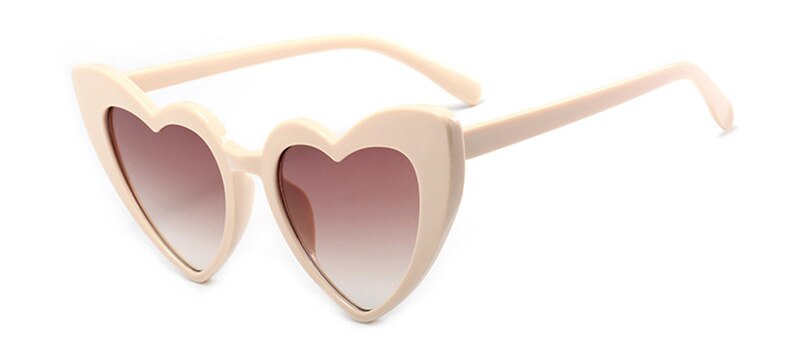 SHAUNA Metal Hinge Popular Heart Sharp Women Cat Eye Sunglasses Fashion Candy Colors Glasses UV400