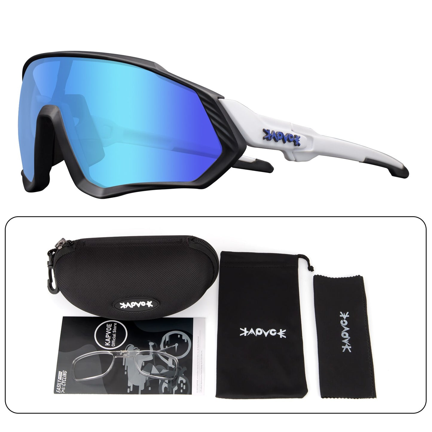 KAPVOE Sports Men Sunglasses Road Cycling Glasses Mountain Bike Bicycle Riding Protection Goggles Eyewear