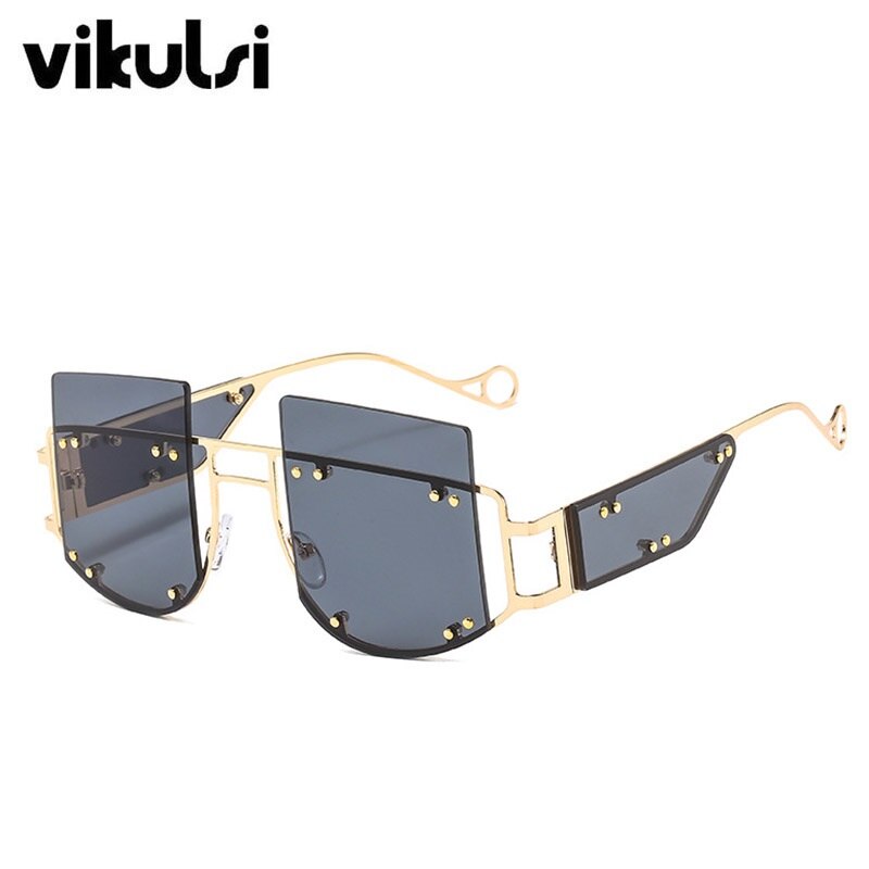 2020 Hollow Lens Oversized Women Sunglasses Square Brand Designer Men Sun Glasses Gradient Big Frame Sunglasses For Female UV400