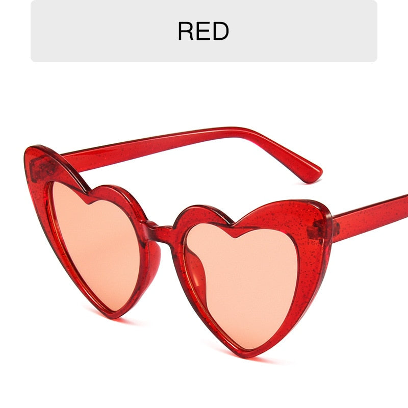 RBRARE Love Heart Sunglasses Women Big Frame Personality Sunglass Fashion Cute Sexy Retro Cat Eye Vintage SunGlasses Pink Female