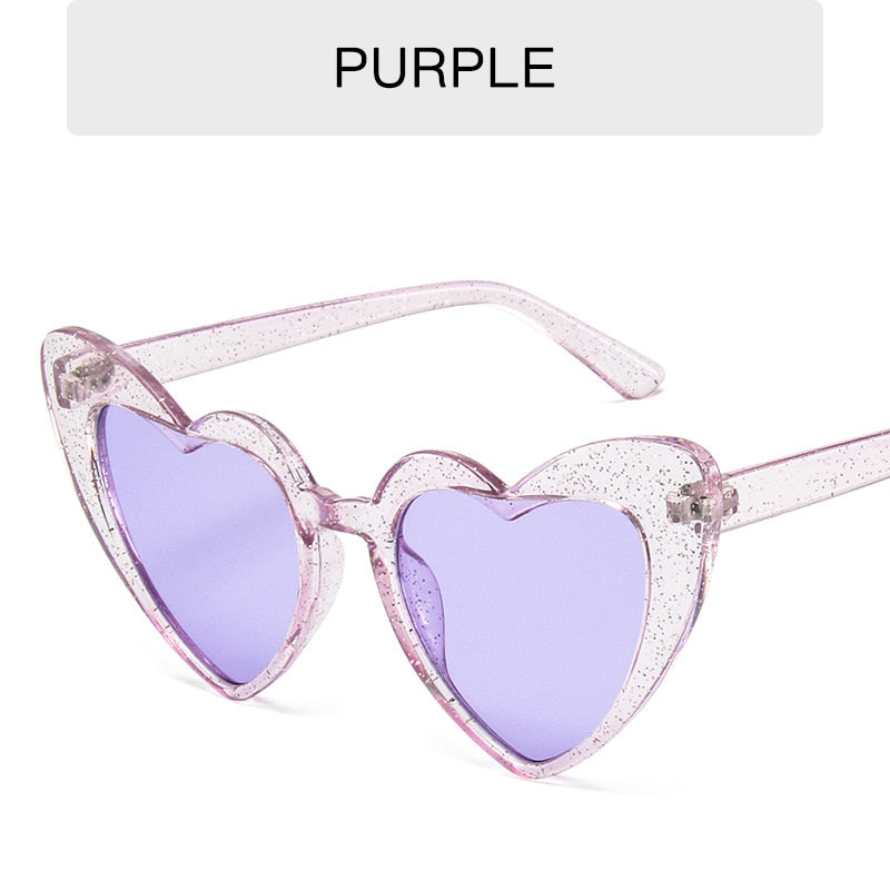 RBRARE Love Heart Sunglasses Women Big Frame Personality Sunglass Fashion Cute Sexy Retro Cat Eye Vintage SunGlasses Pink Female