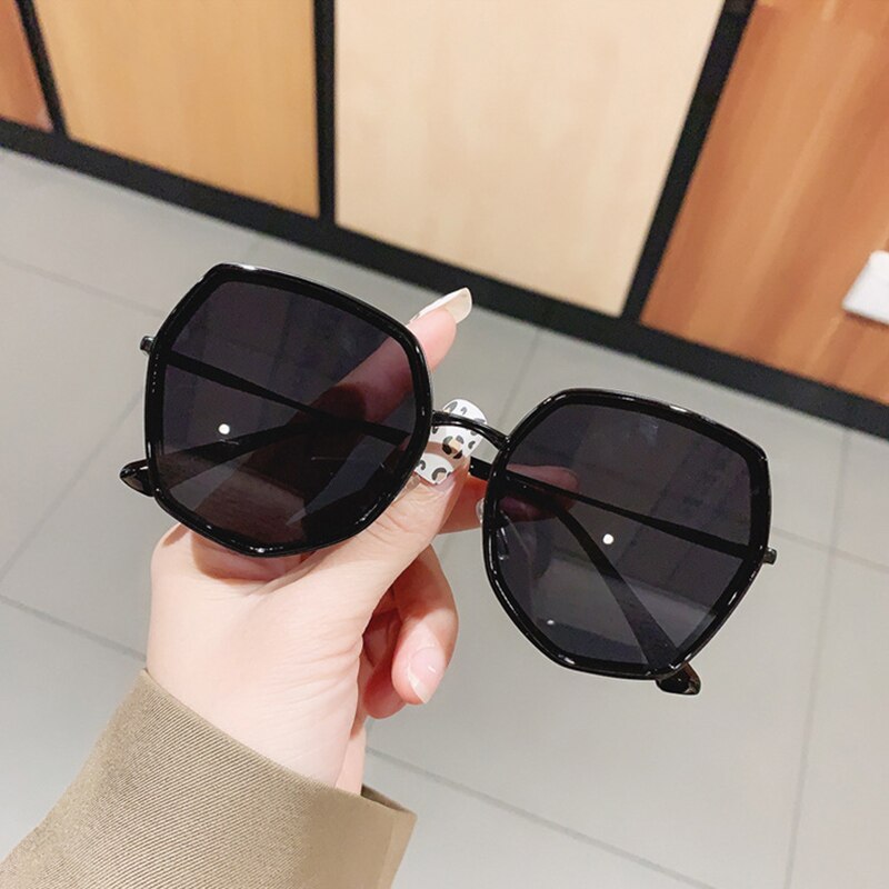 Fashion Polygon Gradient Women Sunglasses Vintage Irregular Big Frame Eyewear Trending Ladies Shades Pink Sun Glasses