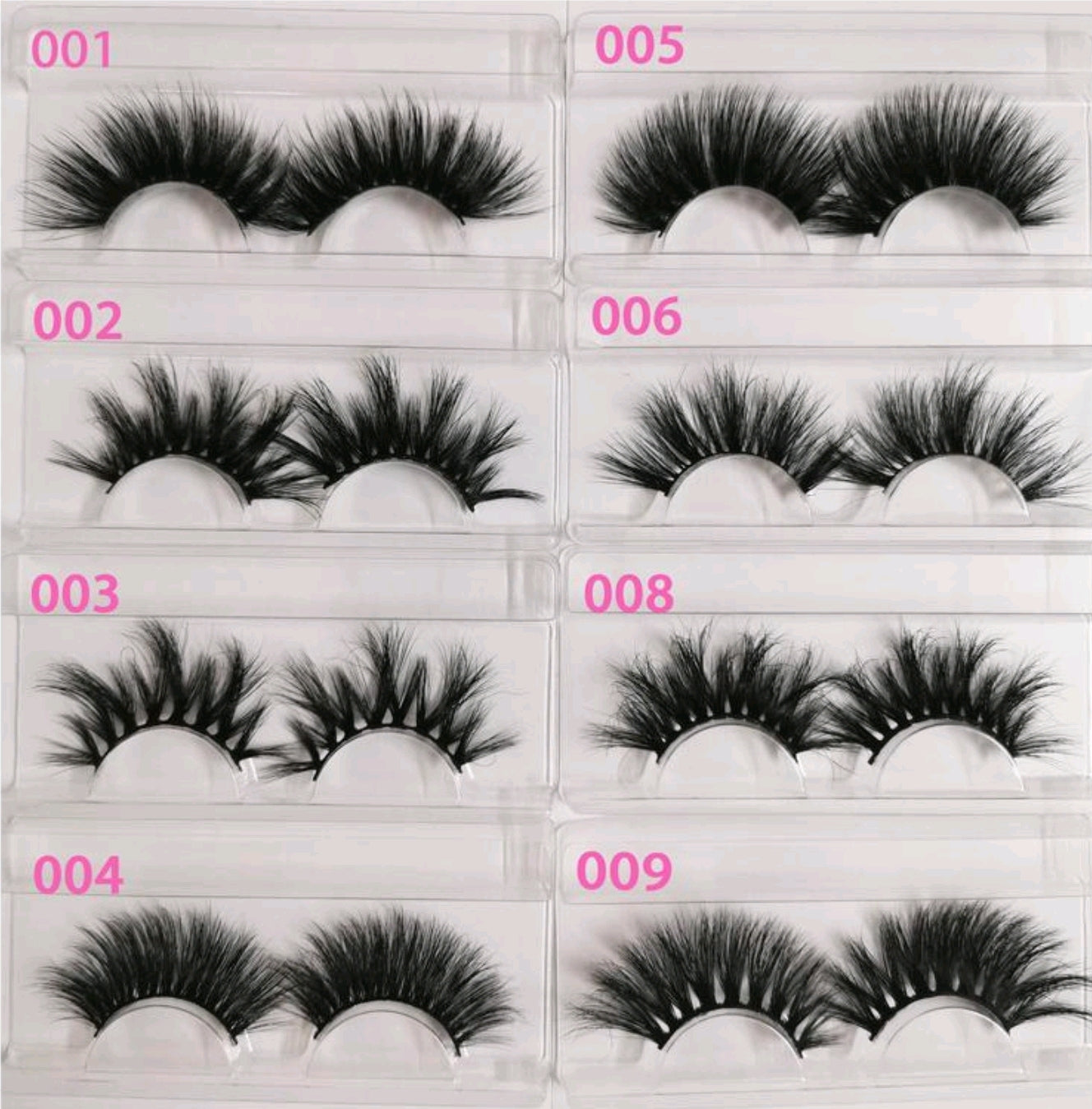 30/50/100/200 tray 25mm mink lashes